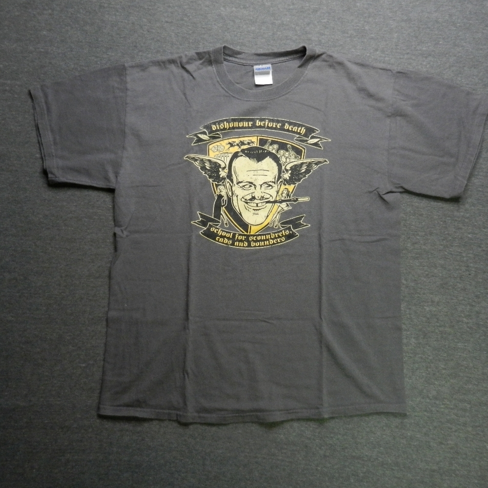 Y2K Dishonour Before Death T-Shirt Adult Large School Scoundrels Cads Bounders